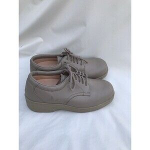 Apex Women's Leather Diabetic Shoes Ambulator Tan Lace Up Size 6.5